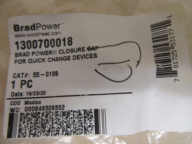 Brad Power 1300700018 Male Closure Cap (Pack of 6)