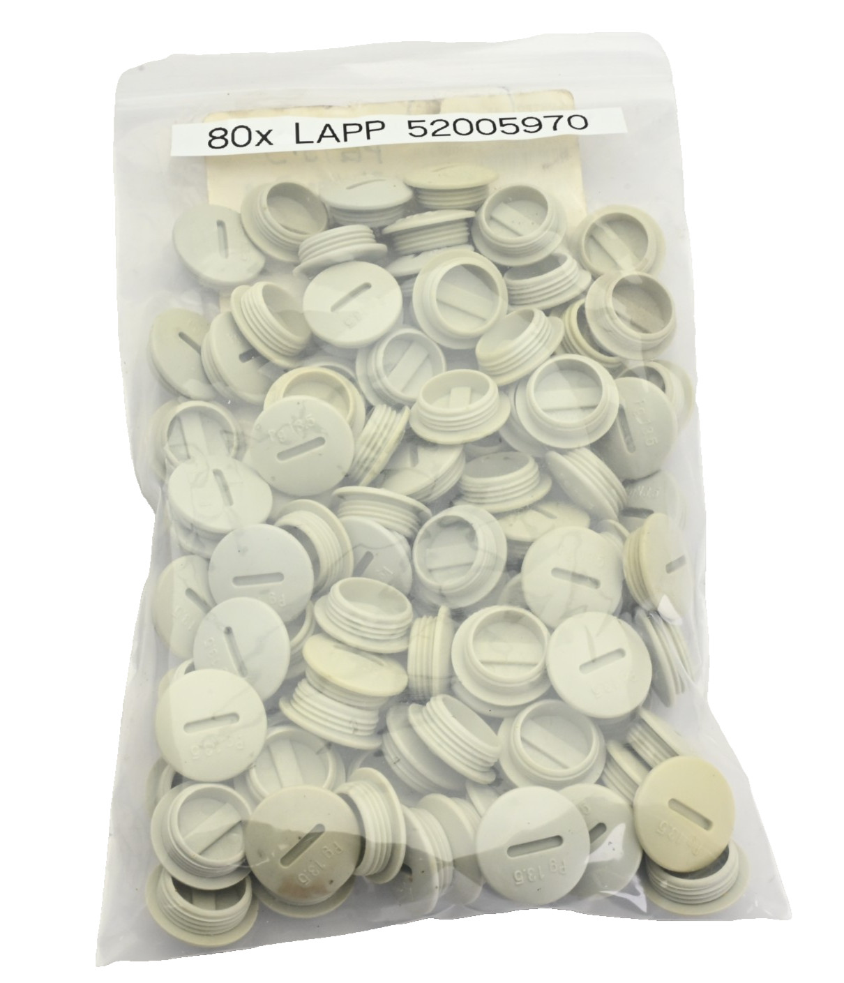 Lot of 80x LAPP 52005970 Hole Plug, Skindicht IP54, Grey, PS, PG13.5, 25mm