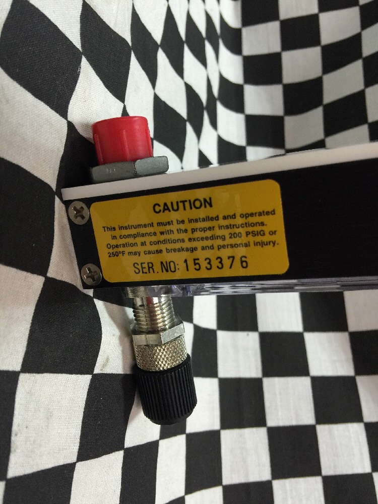Cole-Parmer Correlated Flowmeter hi-res valve 316SS 150mm 1682mL/min air #1542Z6