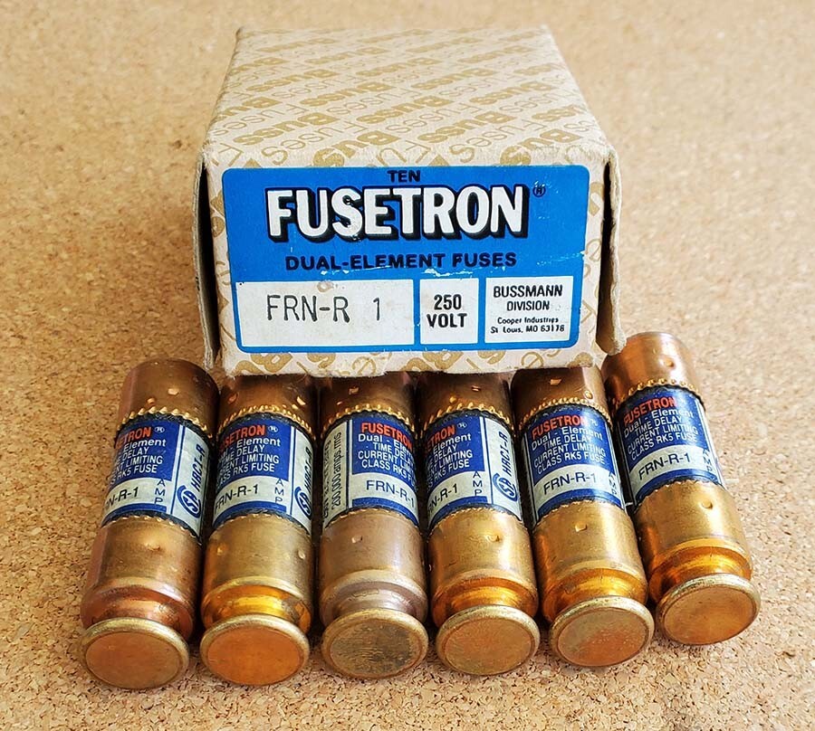 Fusetron FRN-R-1 Fuse 1AMP 250V FRN-R-1 (Pack of 6)