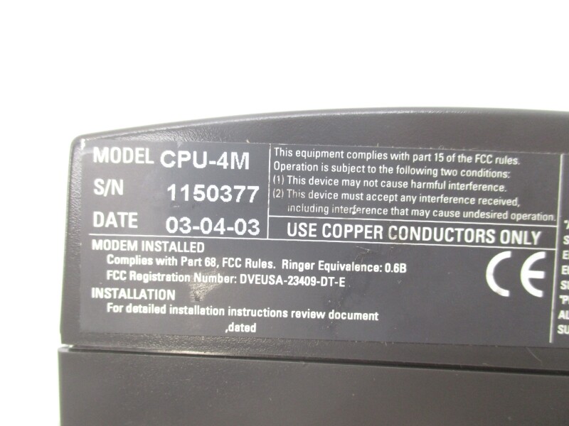 ANDOVER CONTROLS CPU-4M UNMP