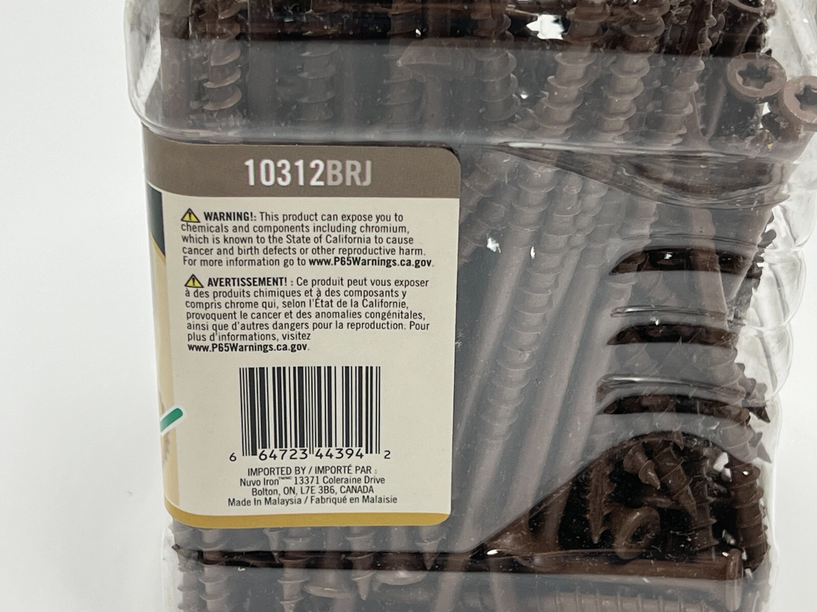 (QTY 150) Nuvo Iron #10 Screw 3 1/2″ Deck Screw Torx Head Brown