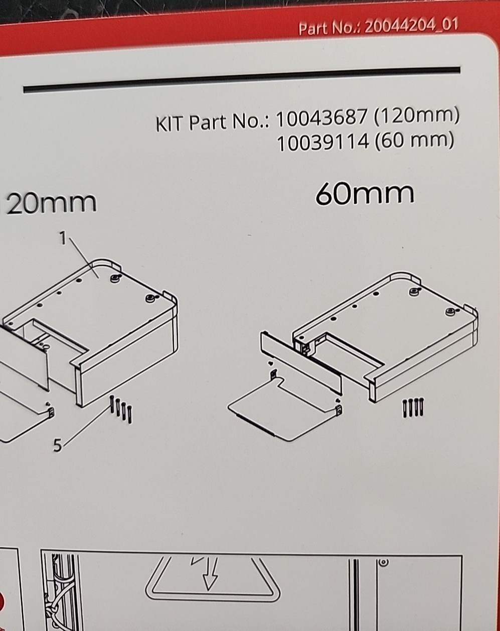 Airpot extension kit 10043687/120mm