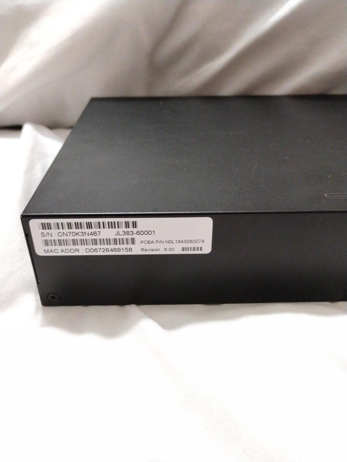 Hewlett Packard Switch OfficeConnect 1920S 8G PPoE+ 65W JL383A Untested