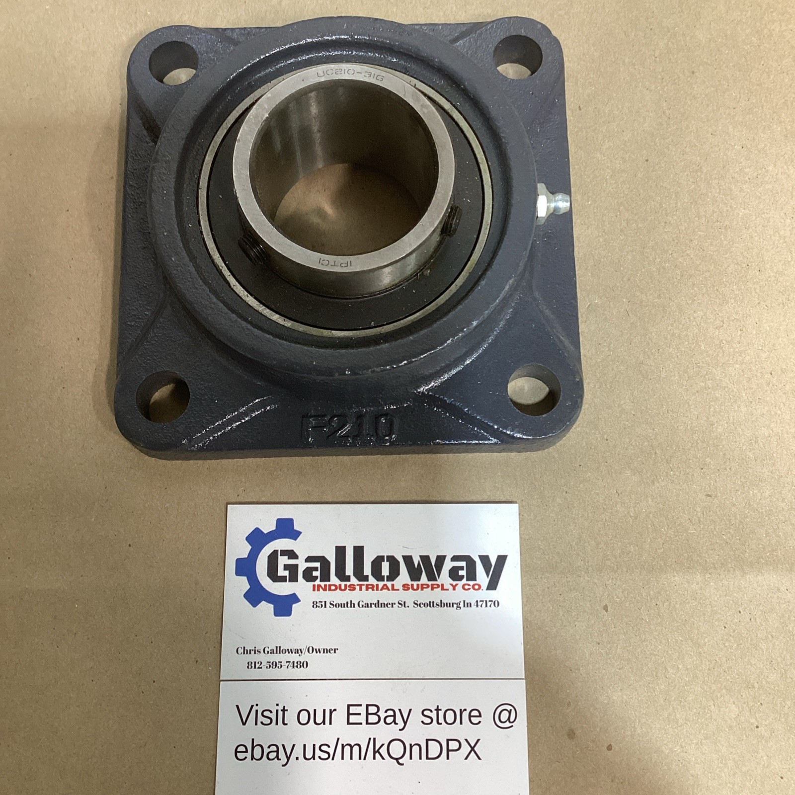 1 NEW PTC F210 4 BOLT FLANGE MOUNT W/UC210-32 BEARING UNIT