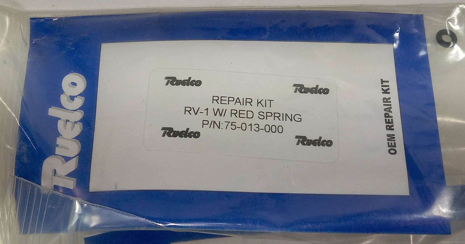 1 NEW RUELCO 75-013-000 RV-1 RELIEF VALVE REPAIR KIT NNB ***MAKE OFFER***