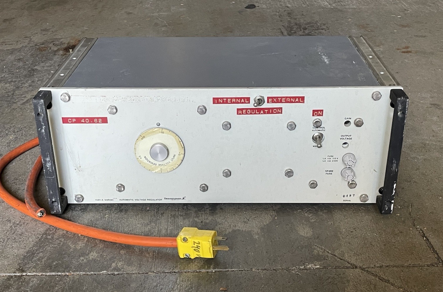 UNTESTED General Radio 1581A Variac Automatic Voltage Regulator