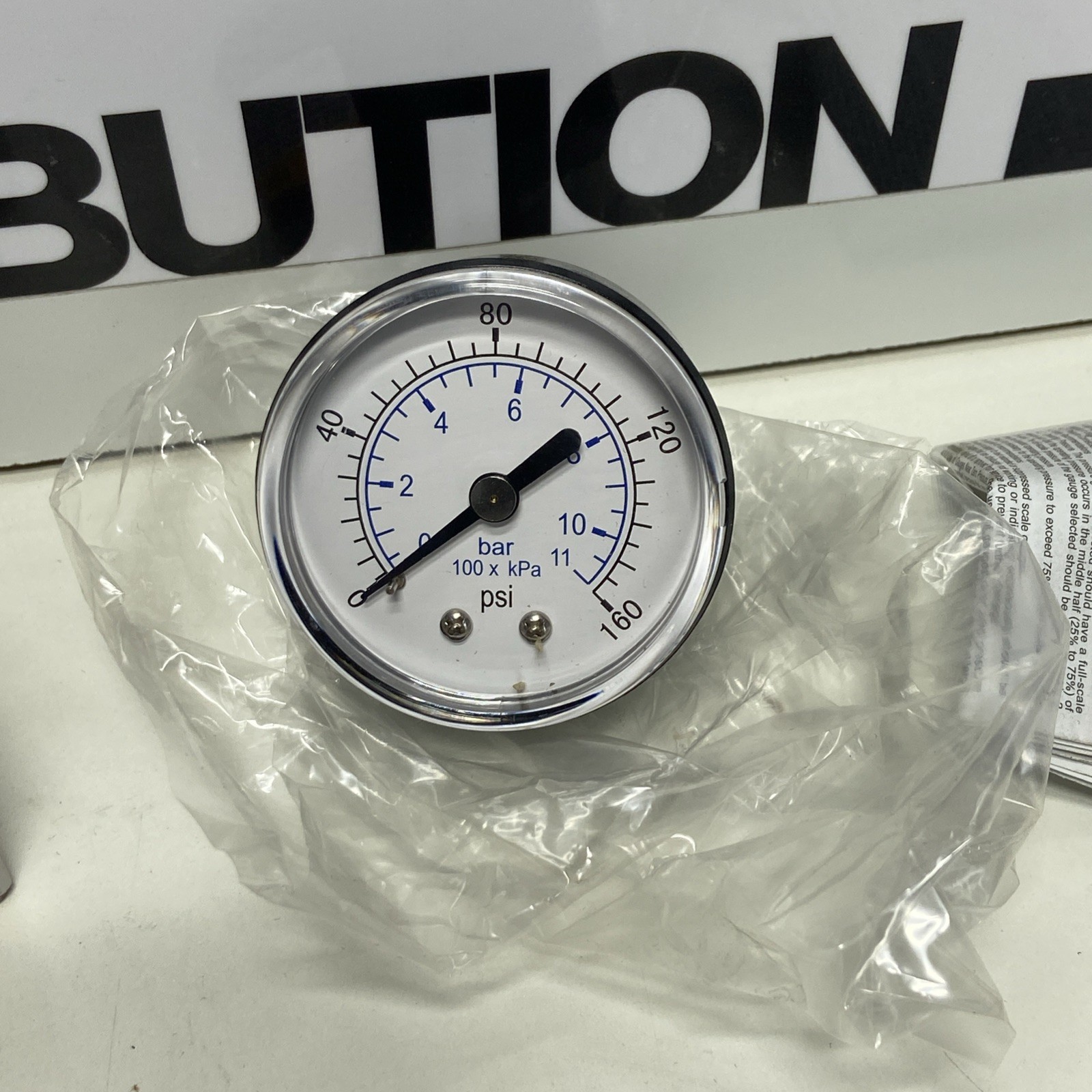 WorkSmart WS-PE-GAGE-34 2″ Pressure Gauge 160 PSI 0-160 PSI