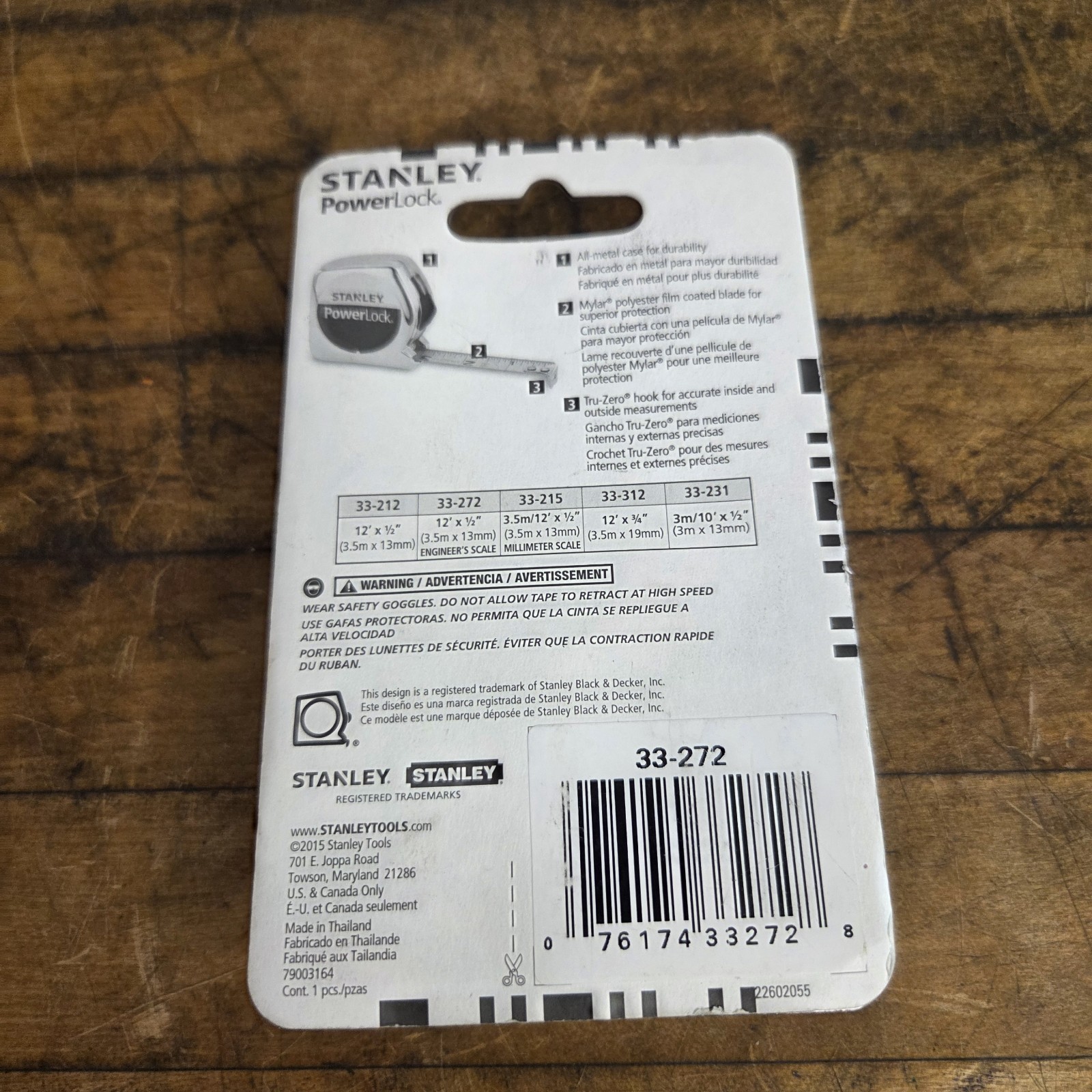 Stanley 33-272 Tape Measure (Inch Measurement): 12′ Long x 1/2″ Wide Blade