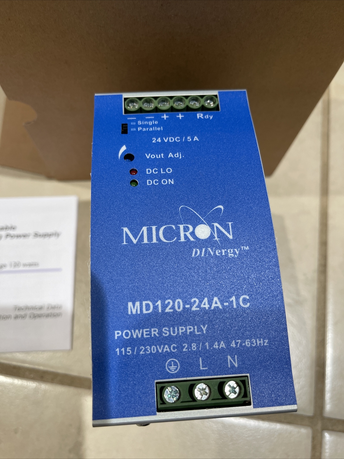 MICRON INDUSTRIESD MD120-24A-1C POWER SUPPLY 120W New