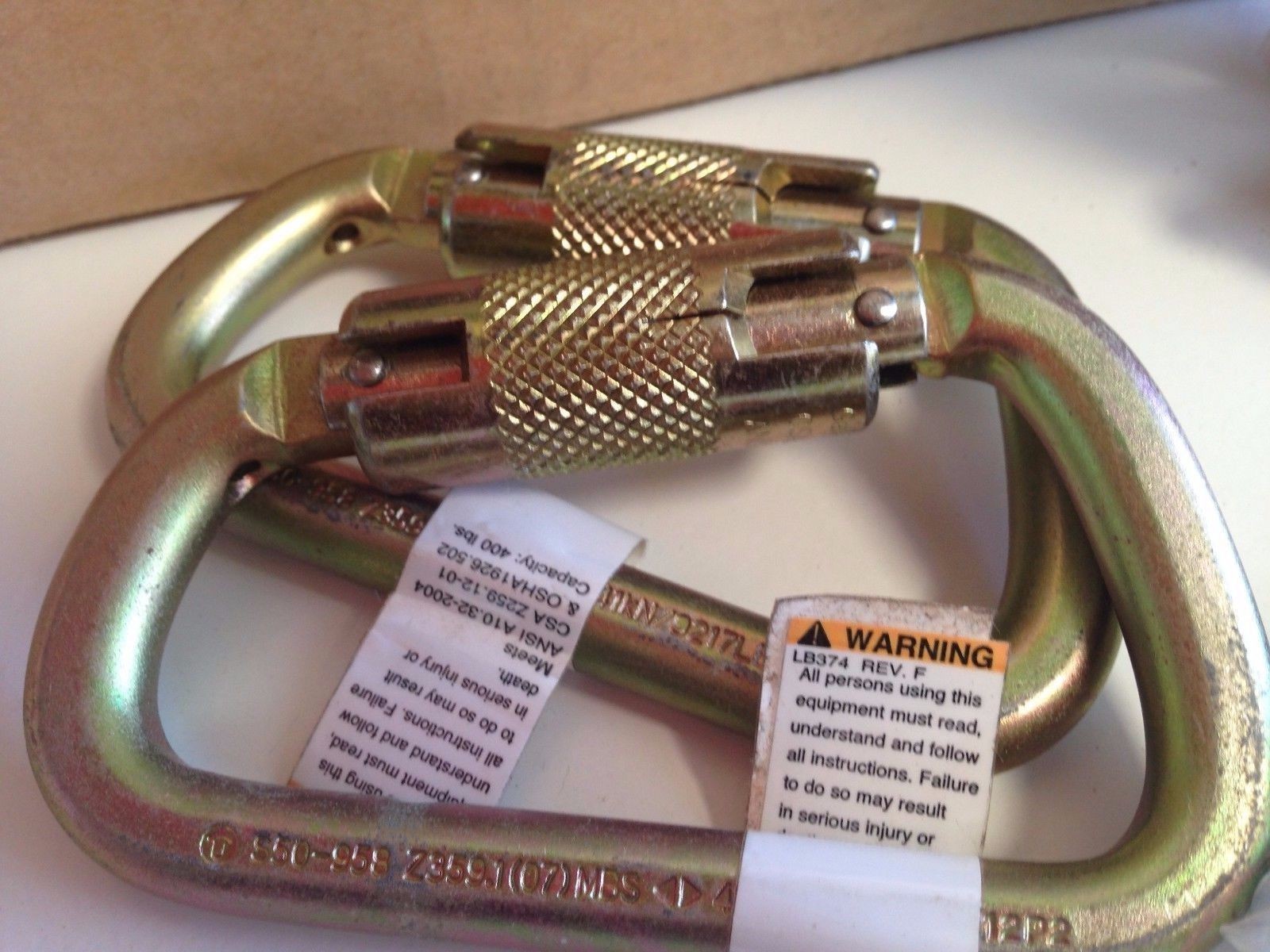 Miller Honeywell SkyGrip SGW Kit SGCT 17D-1 Carabiner Clamp Thimble Cable Clip