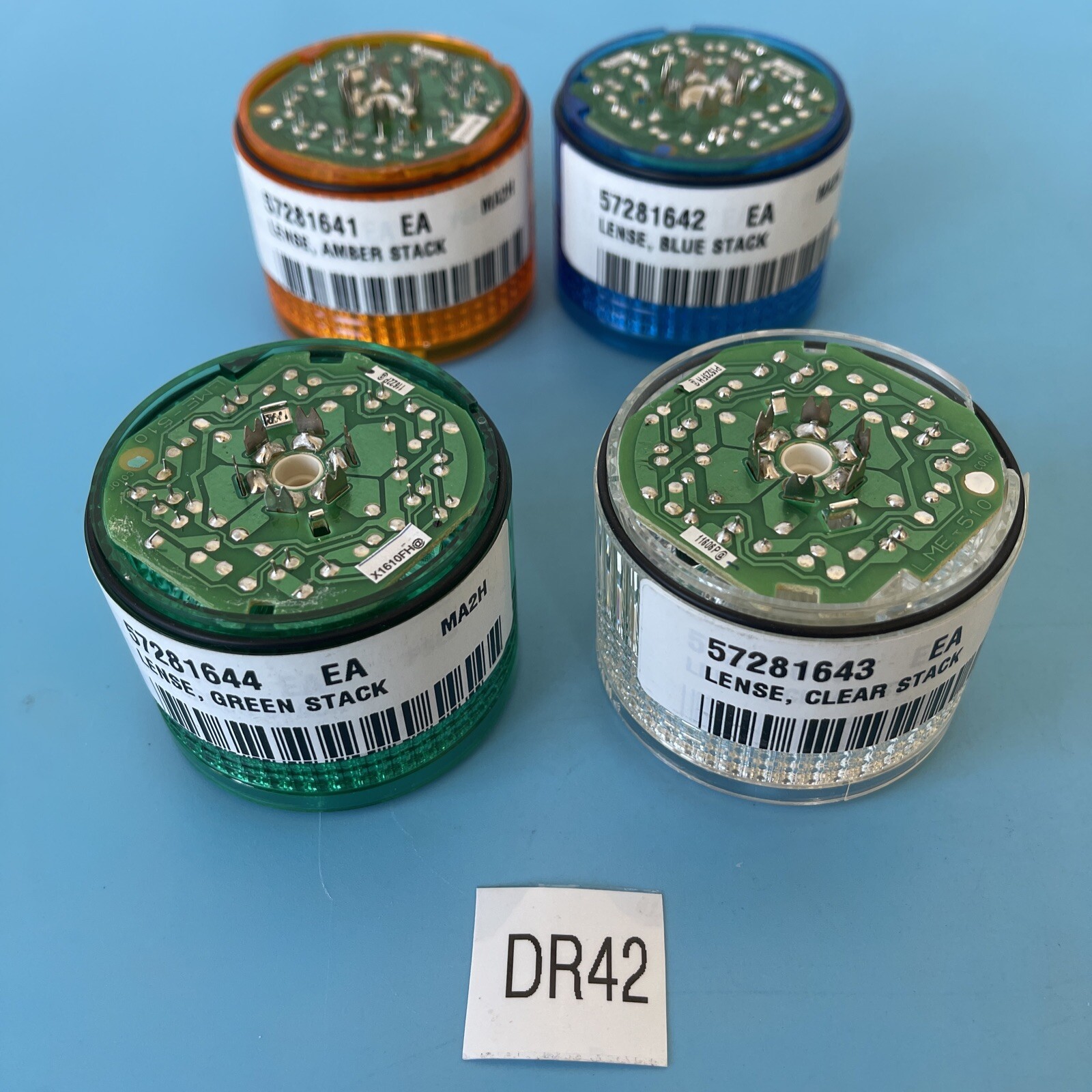 *NEW- Lot Of (4)* Stack Light LME-510 (Clear, Amber, Blue & Green) || Warranty!