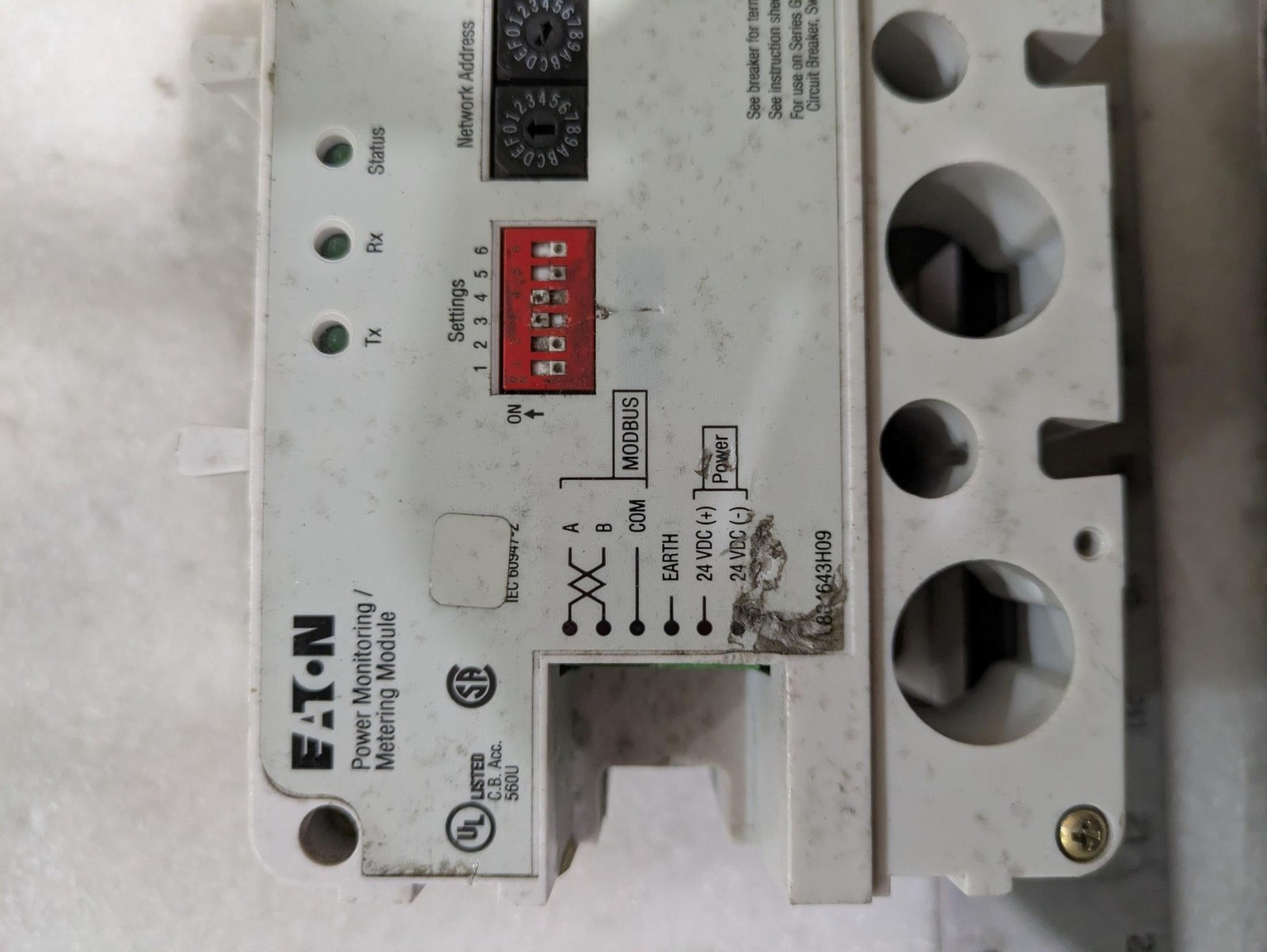 Eaton PM3LM 69D4739G03 Power Monitoring Metering Module 600V 50/60Hz Modbus CB