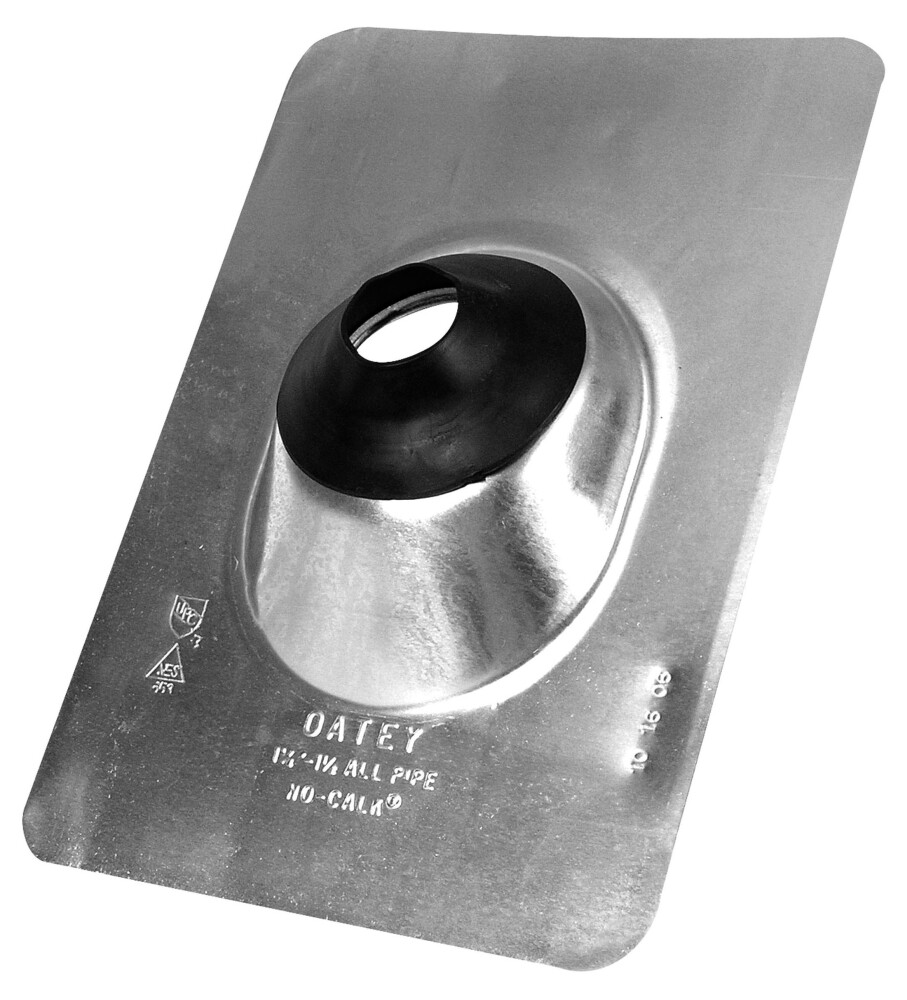 Oatey 12920 No-Calk 1-1/4 to 1-1/2 in. Aluminum Roof Flashing 9 x 12.5 in. Base