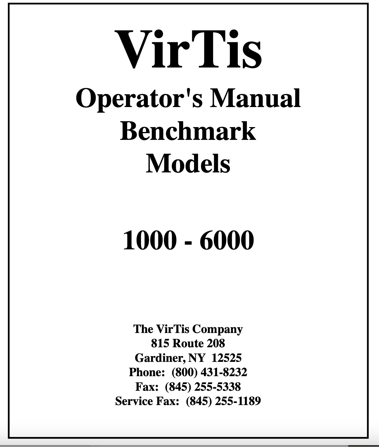 Virtis scientific Lipholizer