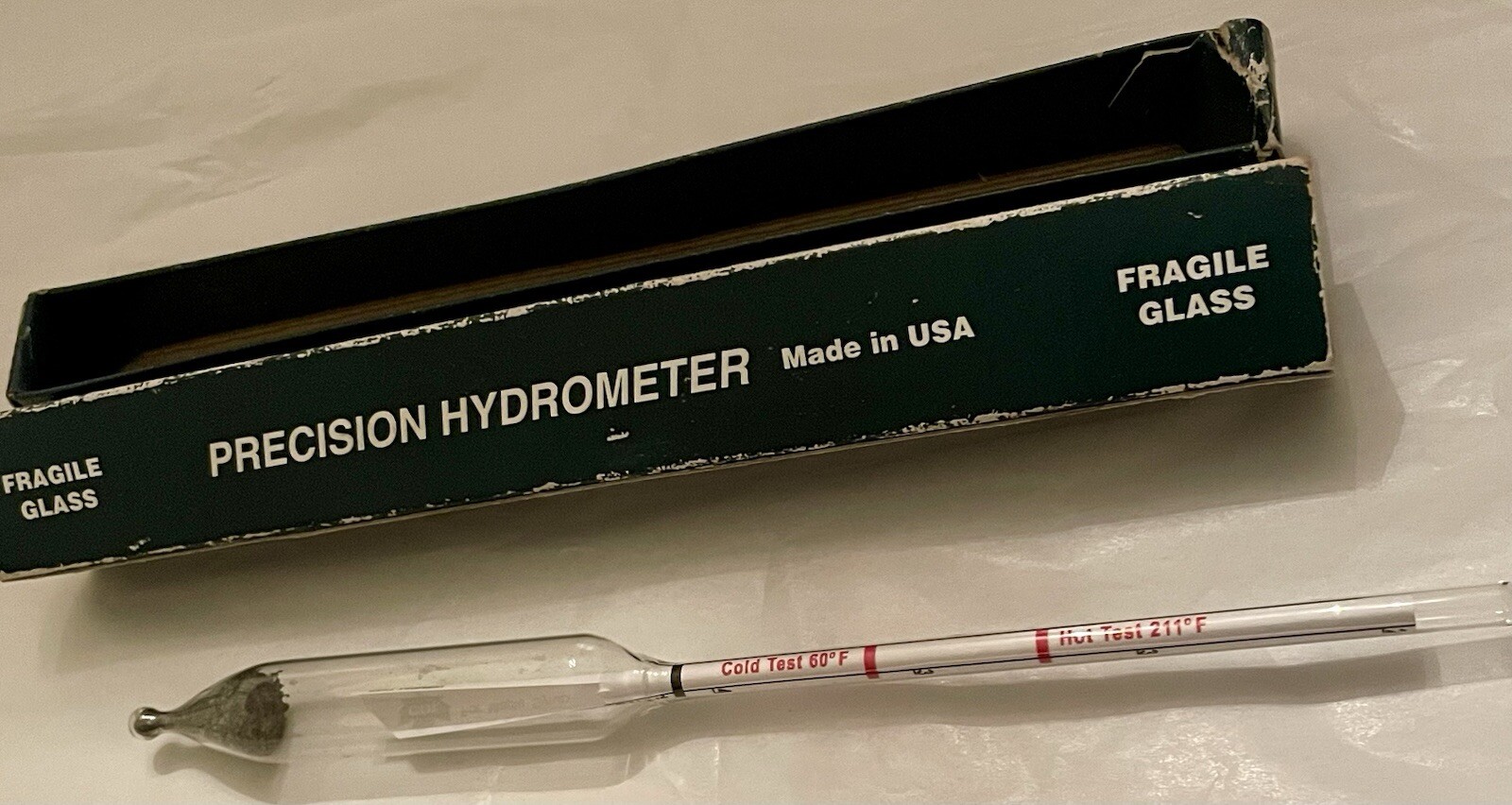 PRECISION HYDROMETER Made in USA MAPLE SYRUP HYDROMETER 25/40 Baume & 45/75