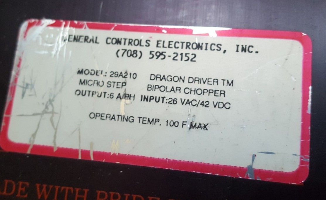 GENERAL CONTROLS 29A210 DRIVER (BR2.1B2)