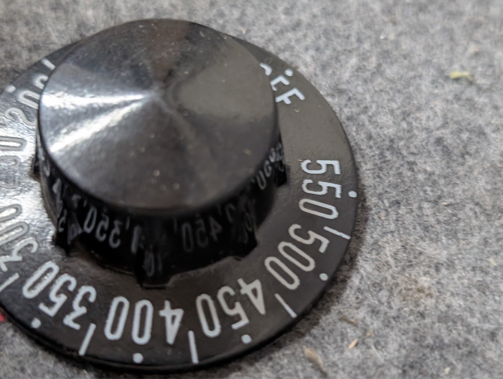 Dial 2-1/4 D Off-550-200 for Hobart 413976-1, Thermostat Dial, NOS