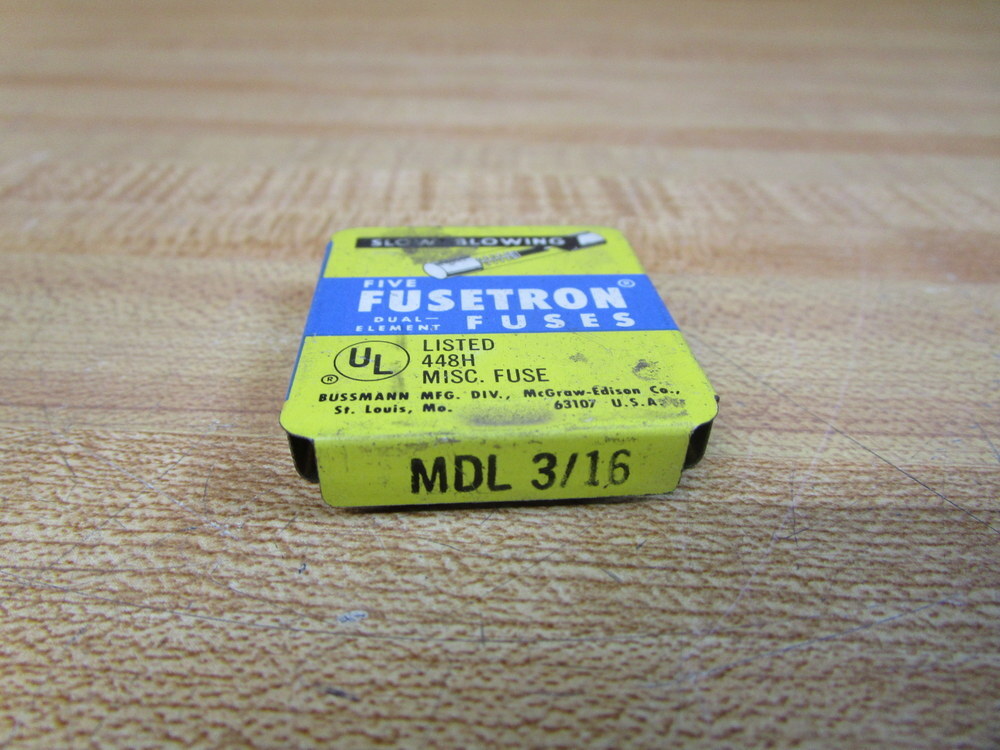 Buss MDL-3/16 Bussmann Fuse Cross Ref 3W756 Spring Elem. (Pack of 10)