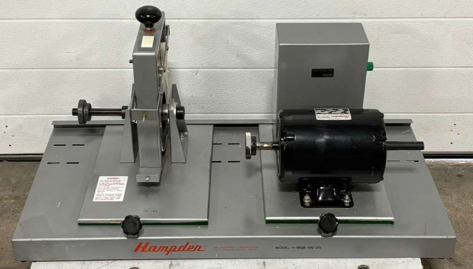 Hampden Two-Machine Bedplate Training System Model H-MGB-100-DG, IM-100, PB-100