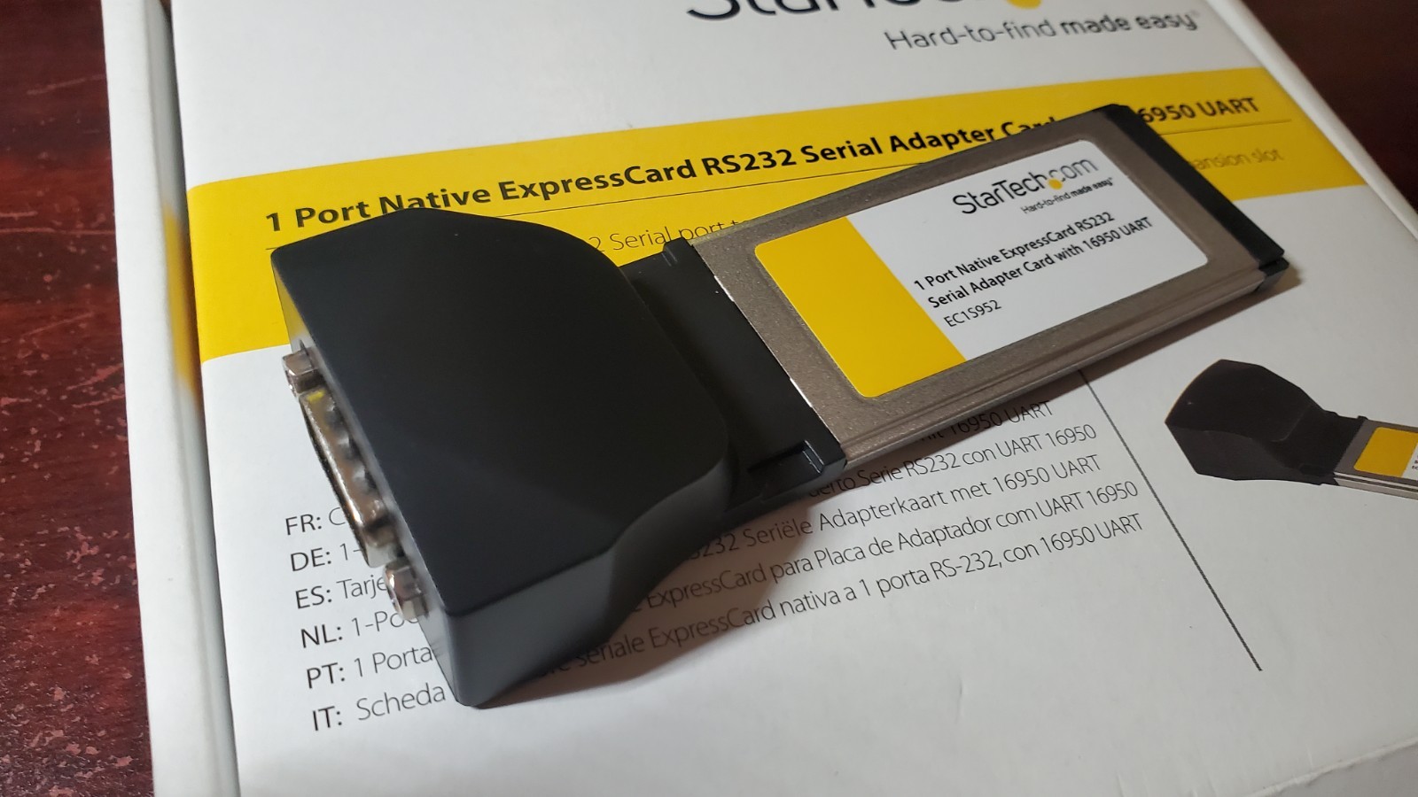 StarTech EC1S952 1-Port Native ExpressCard RS232 Serial Adapter Card with 16950