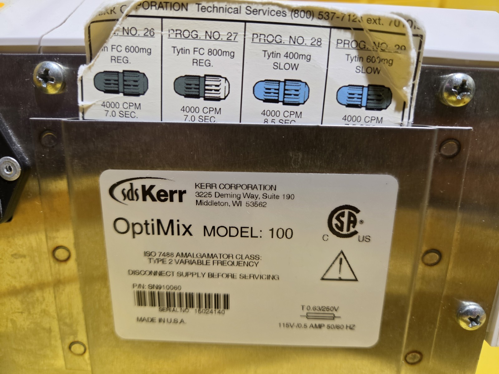 SDS KERR Demetron OptiMix 100 Dental Amalgamator Digital Mixing System