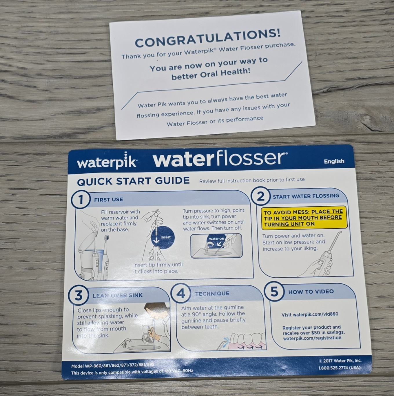 Waterpik Sonic 5.0 (WP-862W) Complete Care Water Flosser + Sonic Toothbrush