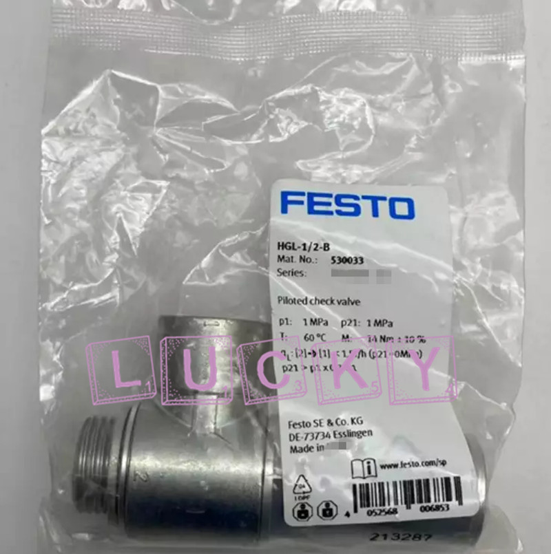 Qty:1 NEW FOR FESTO HGL-1/2-B 530033 One-way check valve