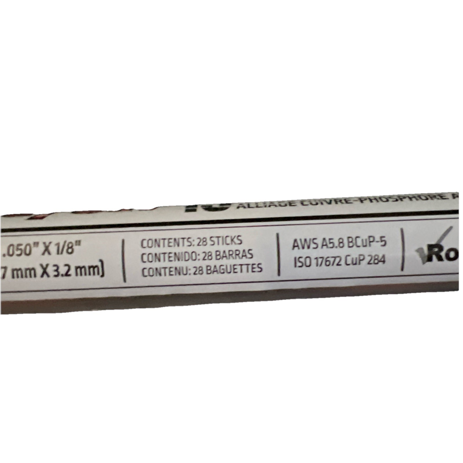 Harris Stay-Silv 15% silver brazing alloy Qty.28 rods .050 x 1/8”