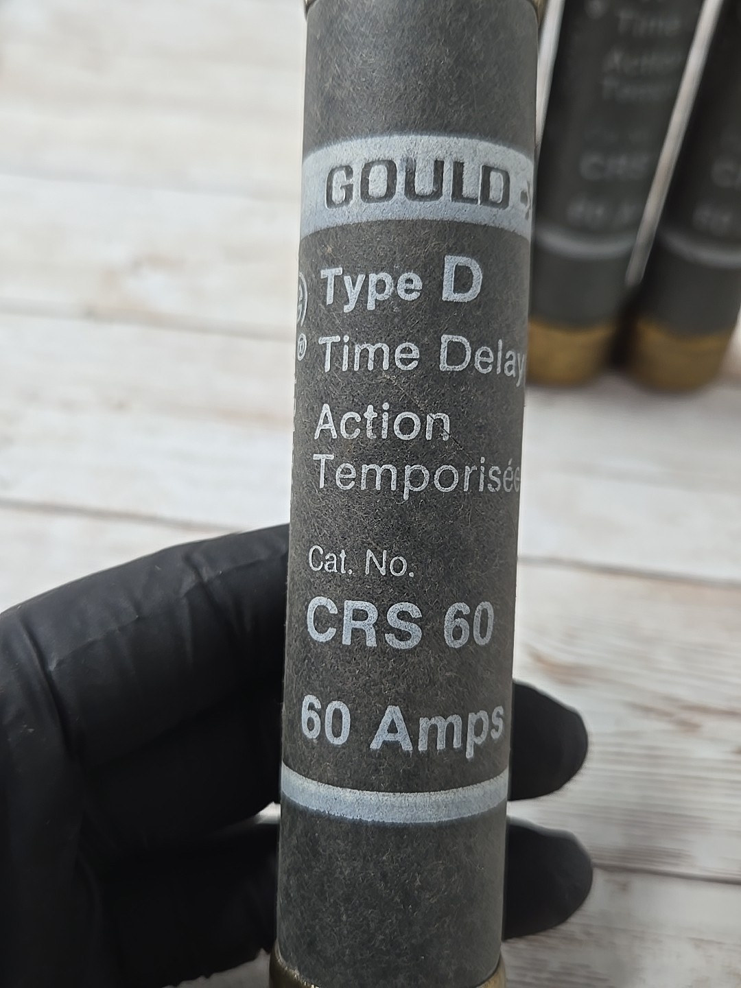 GOULD CRS 60 TYPE D TIME DELAY FUSE 60AMPS 600V lot of 4