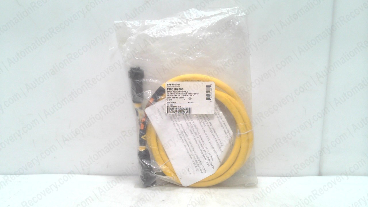 BRAD POWER 113130K13M020, DOUBLE ENDED CORDSET, 1300102080, NEW #353306