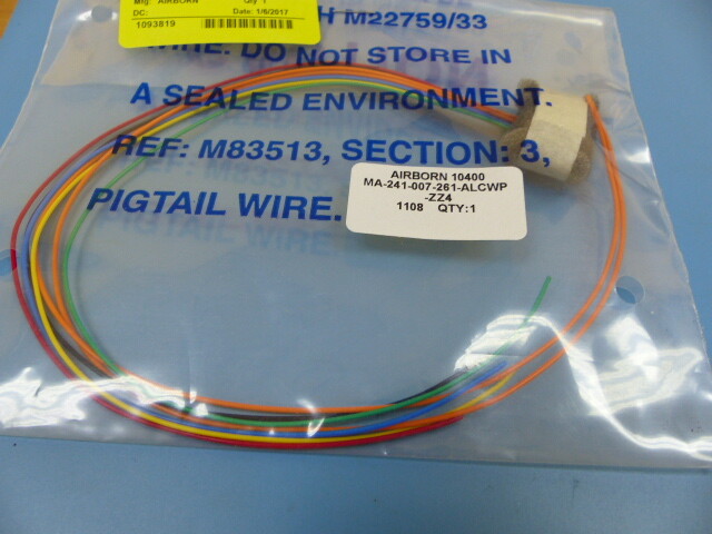 AIRBORN MA-241-007-261-ALCWP-ZZ4 Qty of 1 per Lot CONN .050 in MICROMINI 2-R
