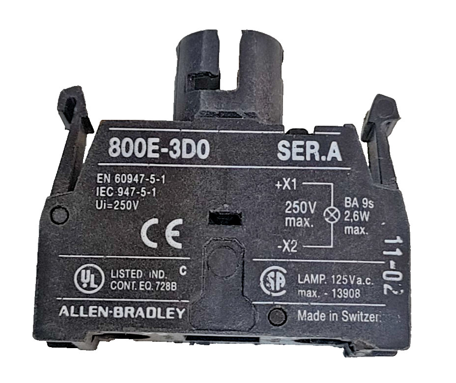 ALLEN BRADLEY 800E-3D0 SERIES A INDICATOR LIGHT