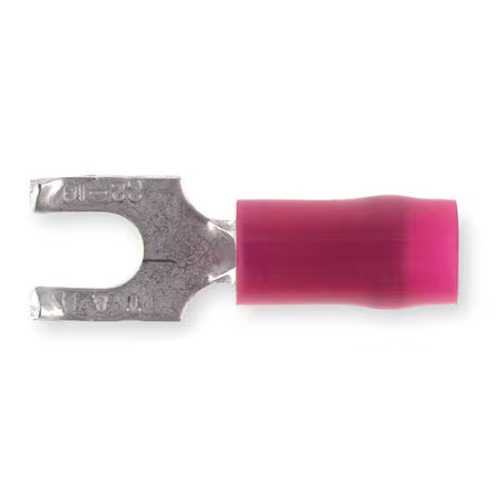 Sta-Kon Ra18-10Fs Fork Terminal, #10 Stud Size, 16 Awg, 600 V, Nylon Insulated,