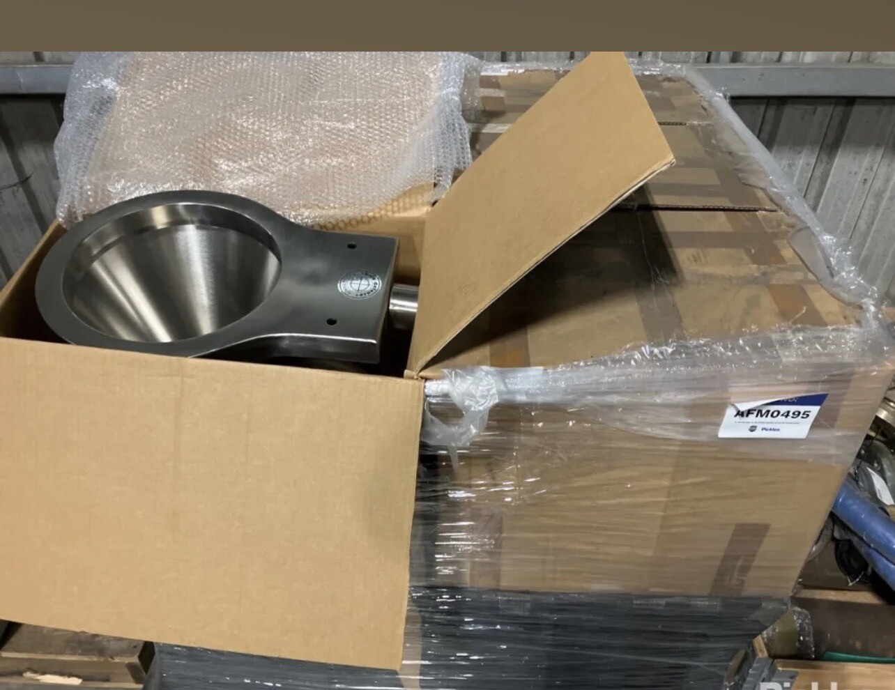 Pedestal Pan S trap toilet stainless steel vandalproof strong Military Ndis
