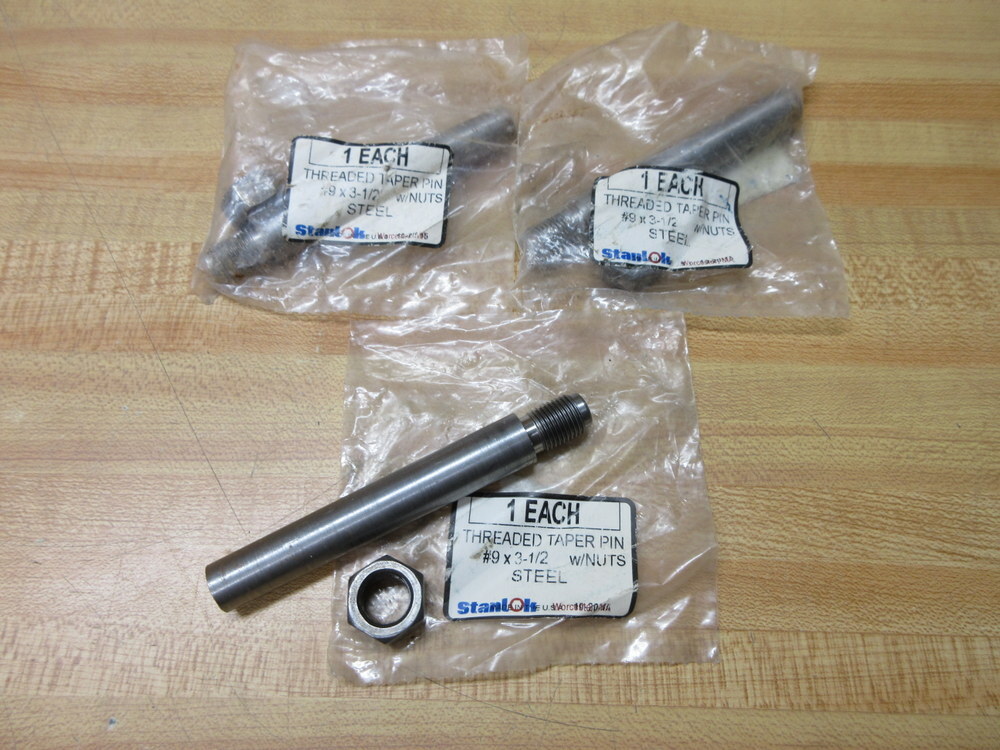 Stanlok #9 x 3-1/2 Threaded Taper Pin W/Nut #9312 (Pack of 3)