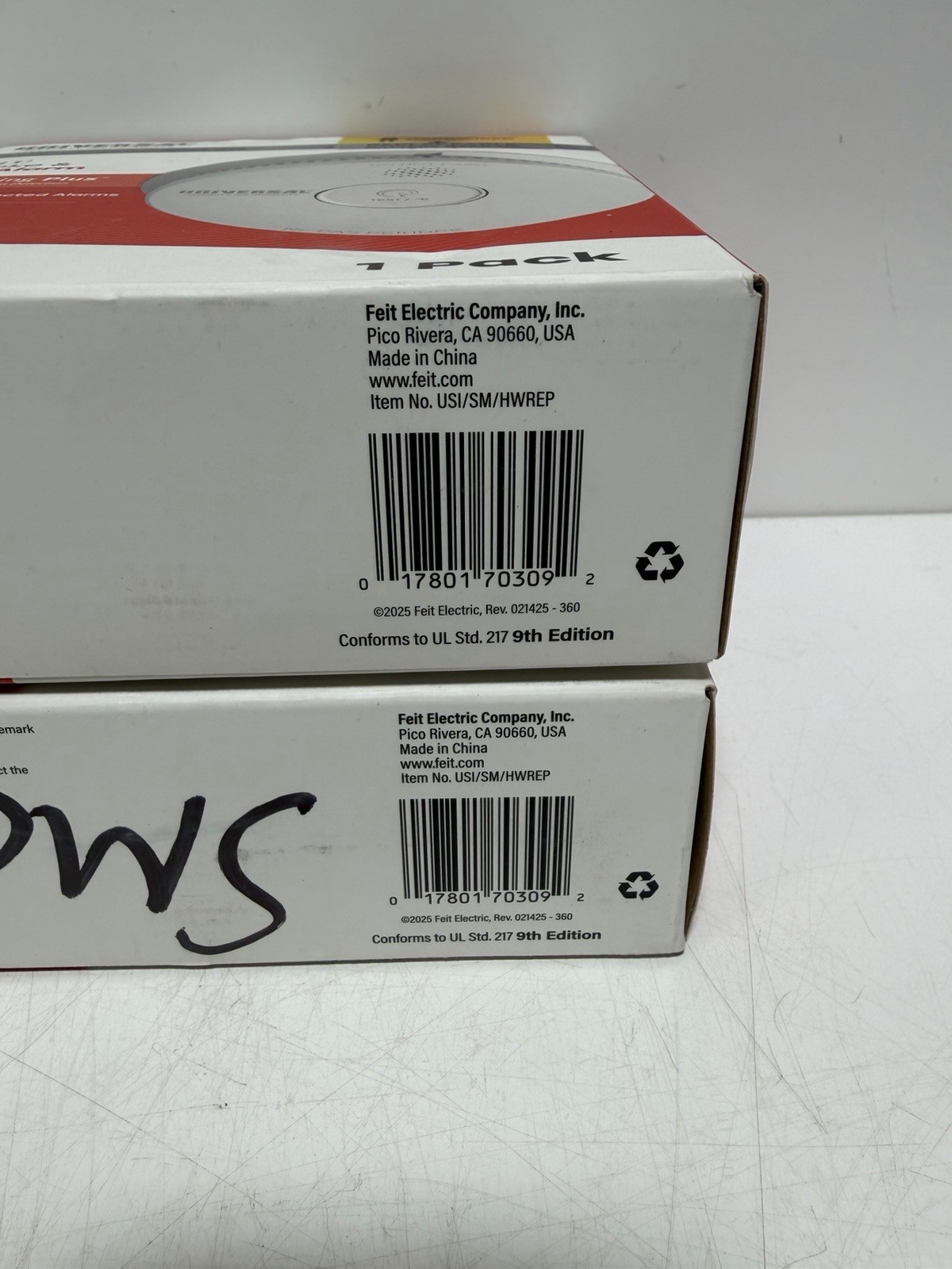 (2) USI Hardwired And 1-Yr Battery Backup Smoke Detector w/ Photoelectric Sensor