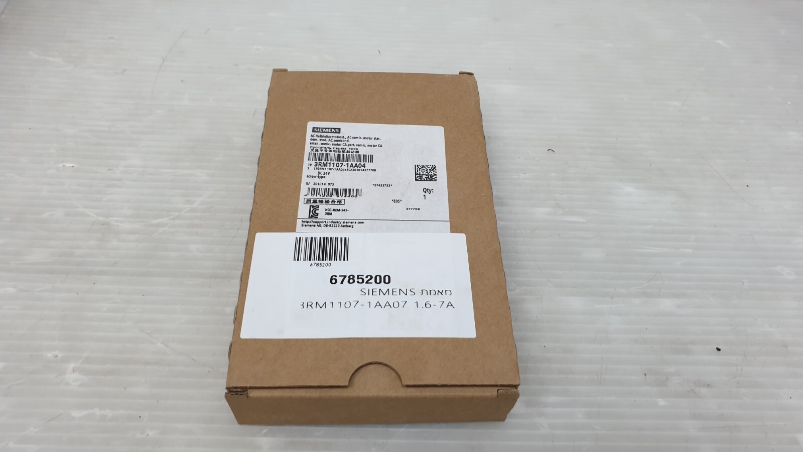 Siemens 3RM1107-1AA04 SIRIUS MOTOR STARTER