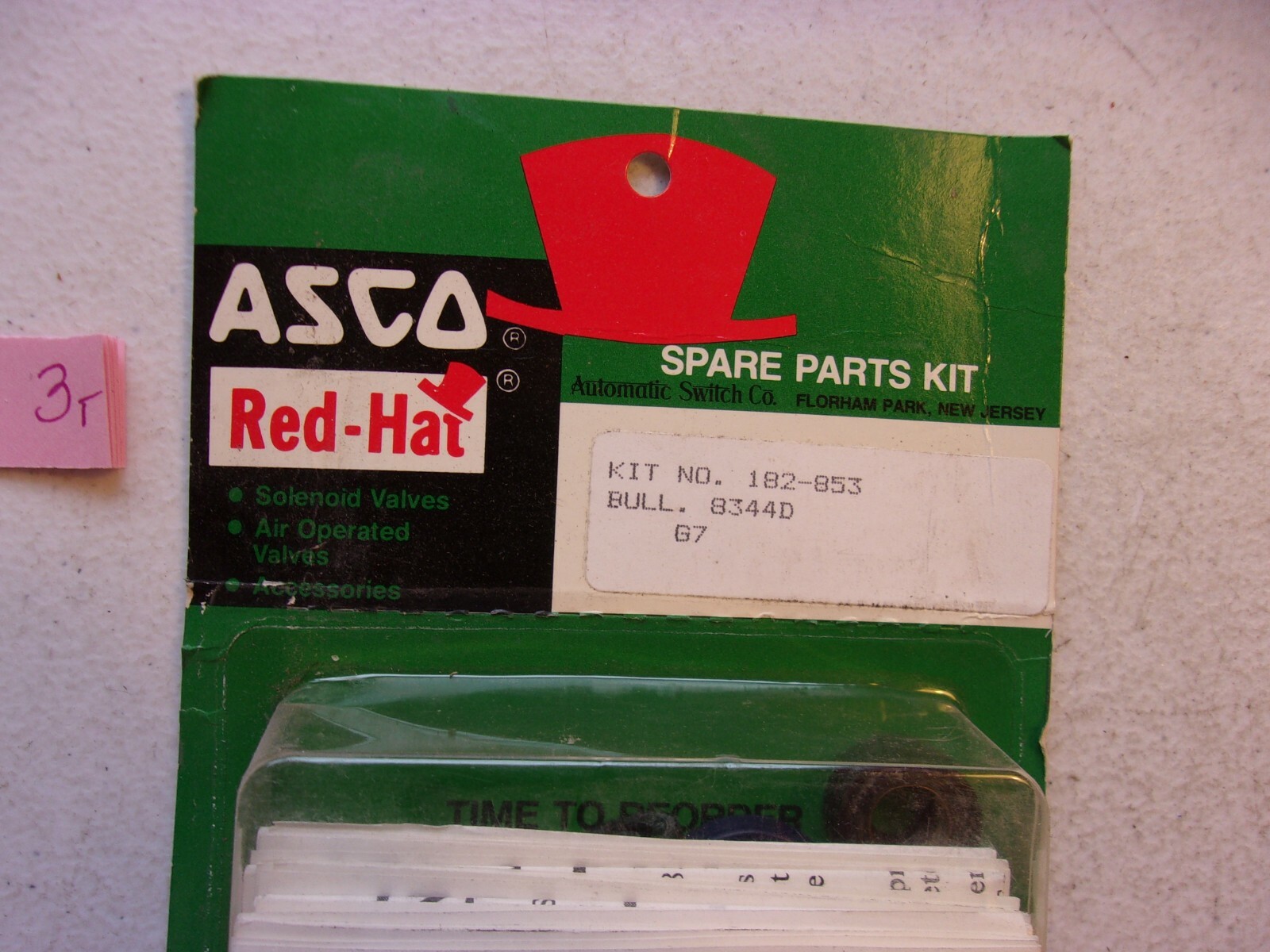 LOT OF 2 NEW IN PKG ASCO RED HAT SPARE PARTS KIT 8344D 182-853 8344 (179-2)