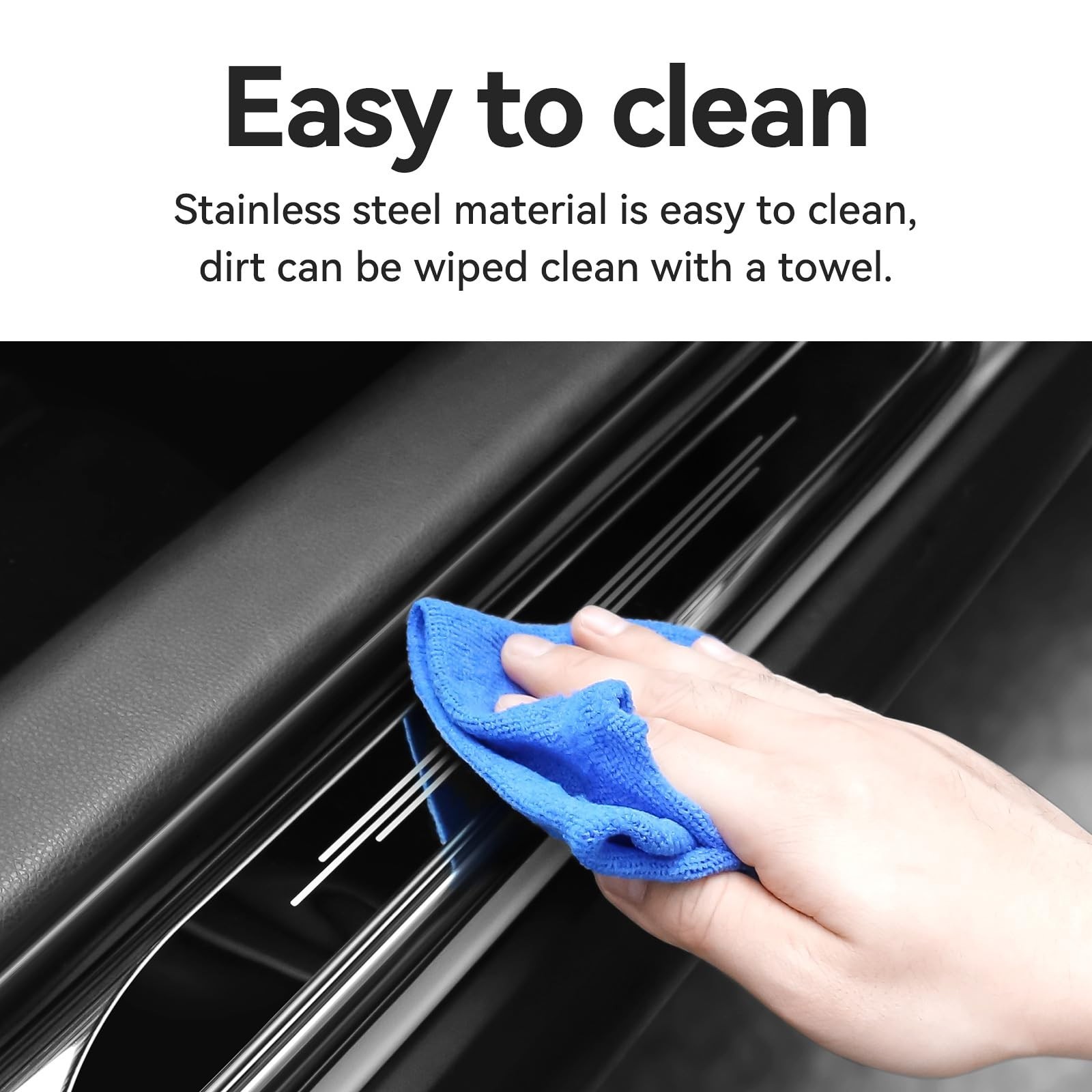 4PCS Door Sill Protector for Toyota 2025 2024 2023 2022 2021 2020 2019 RAV4 H…