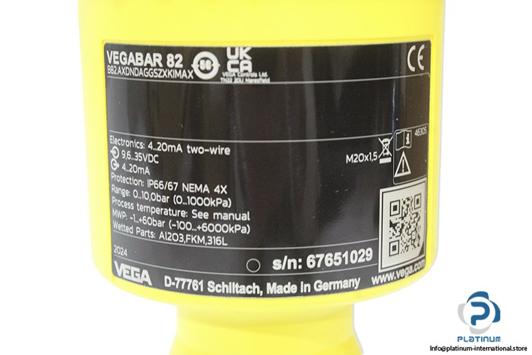 VEGA B82.AXDNDAGGSZXKIMAX Pressure transmitter_0 … 10bar_B82.AXDNDAGGSZXKIMAX
