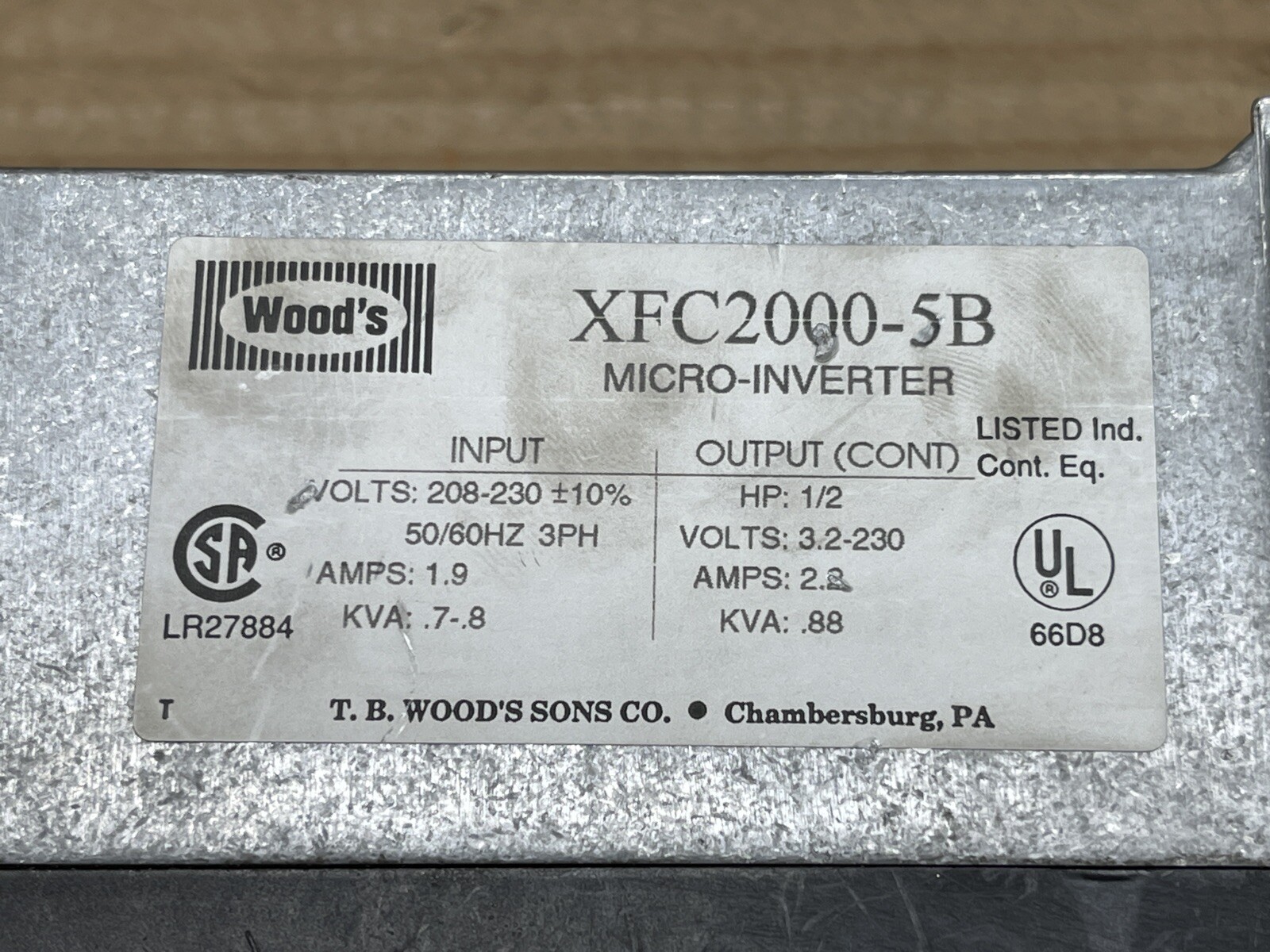 TB Wood’s E-Trac AC Inverter XFC2000-5B Micro-Inverter