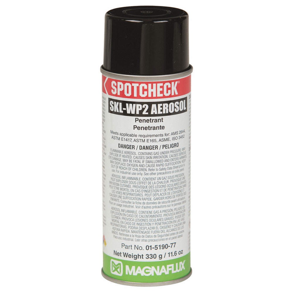 MAGNAFLUX SKL-WP2 Dye Penetrant, 11.6 oz, Aerosol Can 35LV23