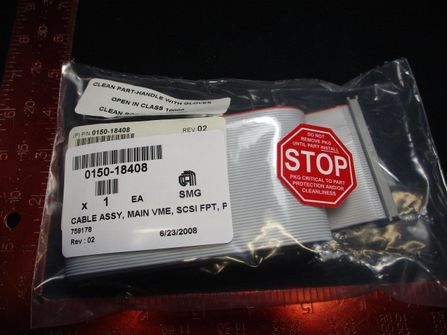 Applied Materials (AMAT) 0150-18408 CABLE ASSY, MAIN VME, SCSI FPT, P5000