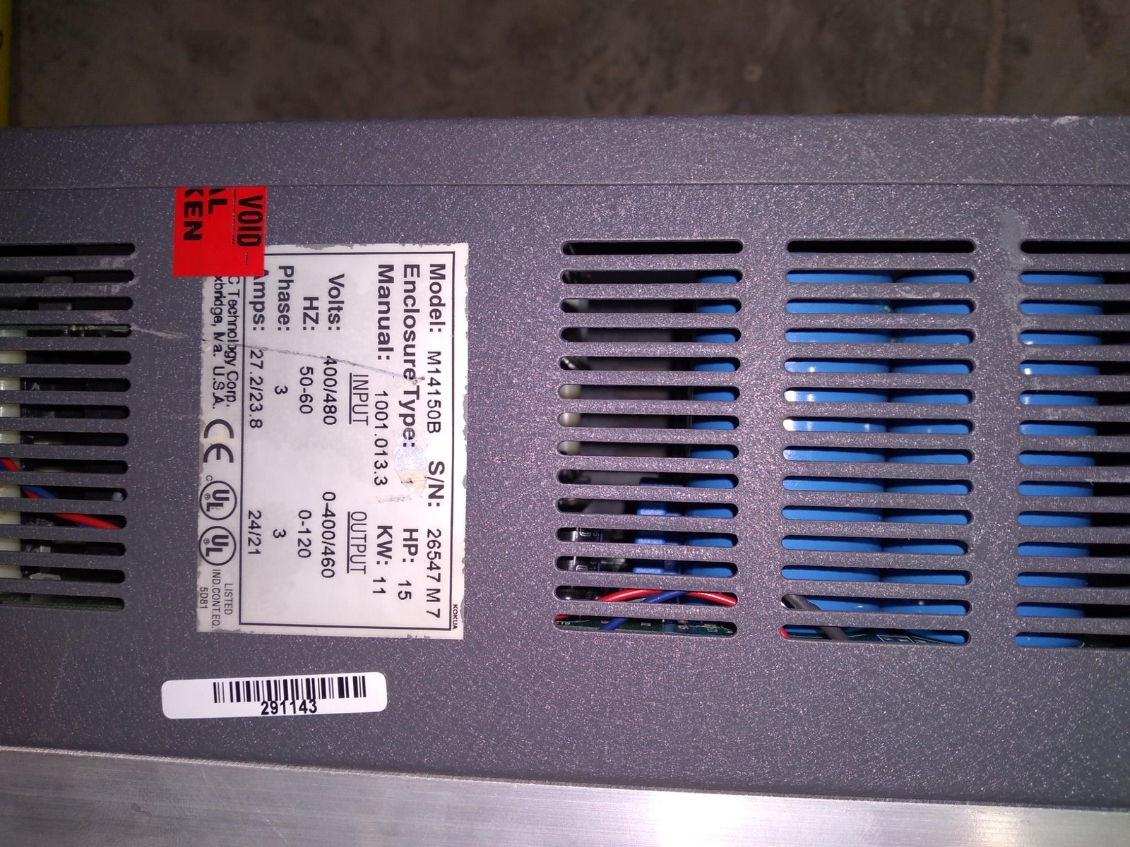 C TECH MC SERIES M14150B 400/480V 50-60HZ 3PHASE 27.2/23.8AMPS