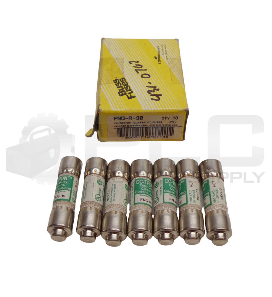 BOX OF 7 NEW BUSSMANN FNQ-R-30 LIMITRON FUSES 30A 600VAC