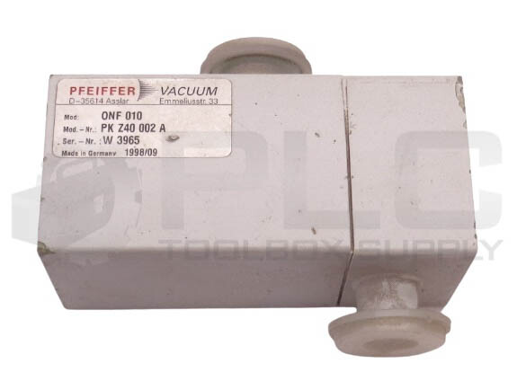 NEW PFEIFFER ONF 010 OIL MIST ELIMINATOR VACUUM PK Z40 002 A, D-35614 *READ*