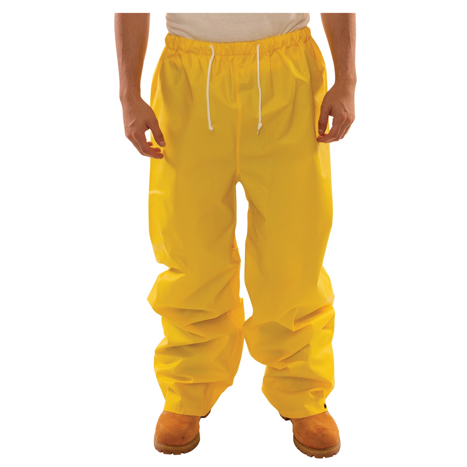 Tingley P56007.2X DuraScrim Pants 2XL Yellow PVC High Strength Snap Closure