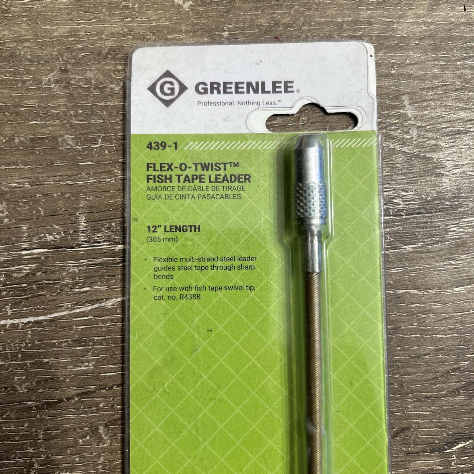 Greenlee 439-1 12″ (305 mm) Flexible Fish Tape Leader use with 1/8″ fish tape