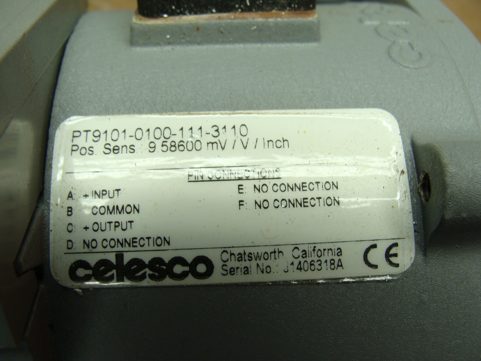 CELESCO CABLE EXTENSION POSITION TRANSDUCER PT9101-0100-111-3110